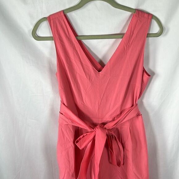 J.Crew Pink Wrap Tie Stretch Poplin Jumpsuit size 6 - Picture 4 of 10